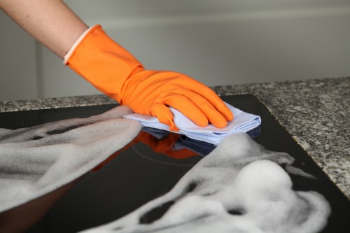Deep cleaning of fabric chairs in a Barnes property