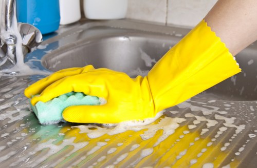 Local cleaning team preparing a Barnes home for inspection