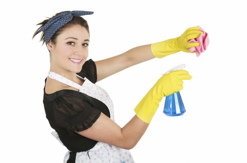Professional stain treatment on a living room carpet in Barnes