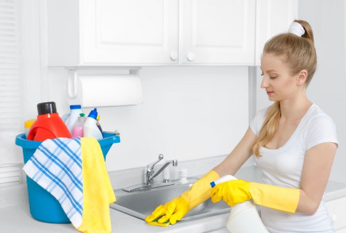 Commercial hard floor cleaning in a Barnes shop or office