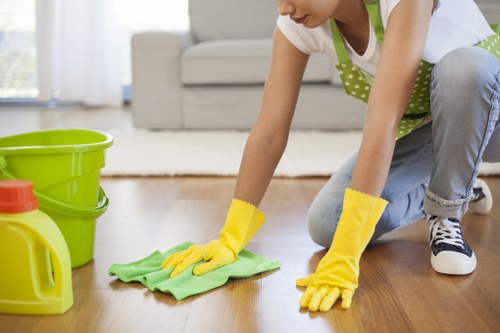 Local carpet cleaner preparing equipment for a Barnes property